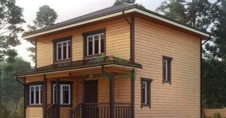 Двухэтажный дом из бруса в Топках от Строй-Тпк - строительство от 136019 руб.