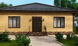 Проекты одноэтажных домов из кирпича | Строй-Тпк - Топки от 3663 рублей